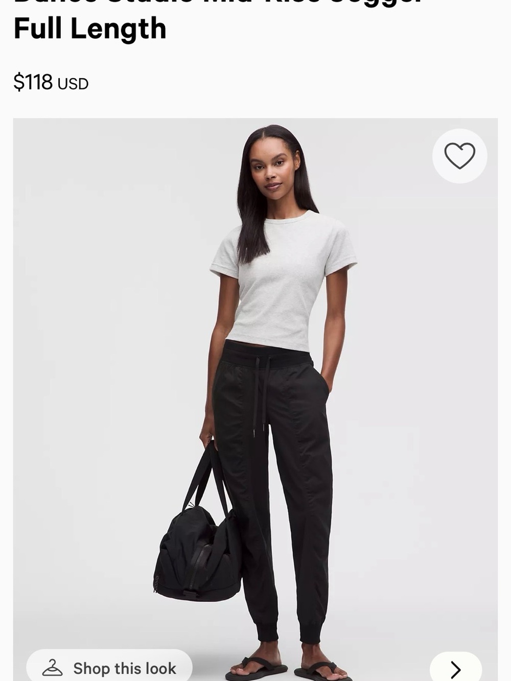 Lululemon Dance Studio Mid-Rise Jogger
Full Length